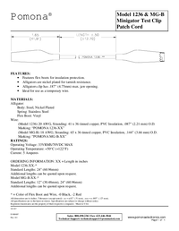 Thumbnail of document Data Sheet - MG-B Miniature Alligator Clip Patch Cord